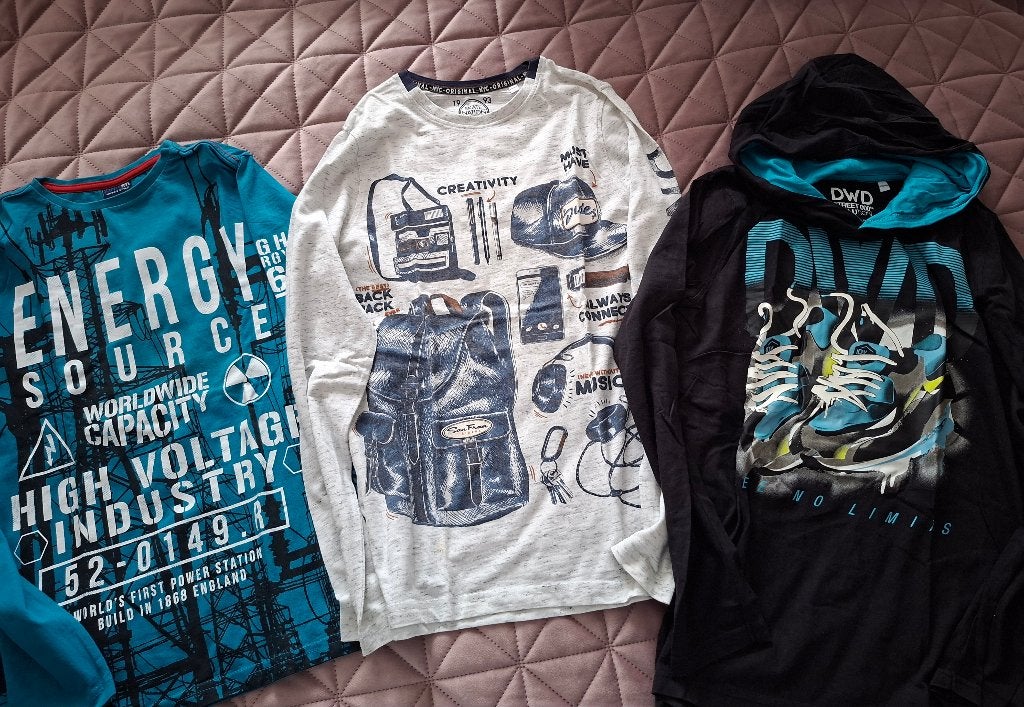 3 shirts mt 158 en 158/164, C&A, Ophalen of Verzenden, Zo goed als nieuw, Shirt of Longsleeve