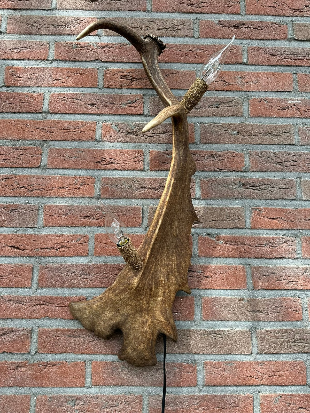 Geweien geweienlamp jacht Veluwe geweien edelhert wandlamp., Ophalen of Verzenden, Nieuw
