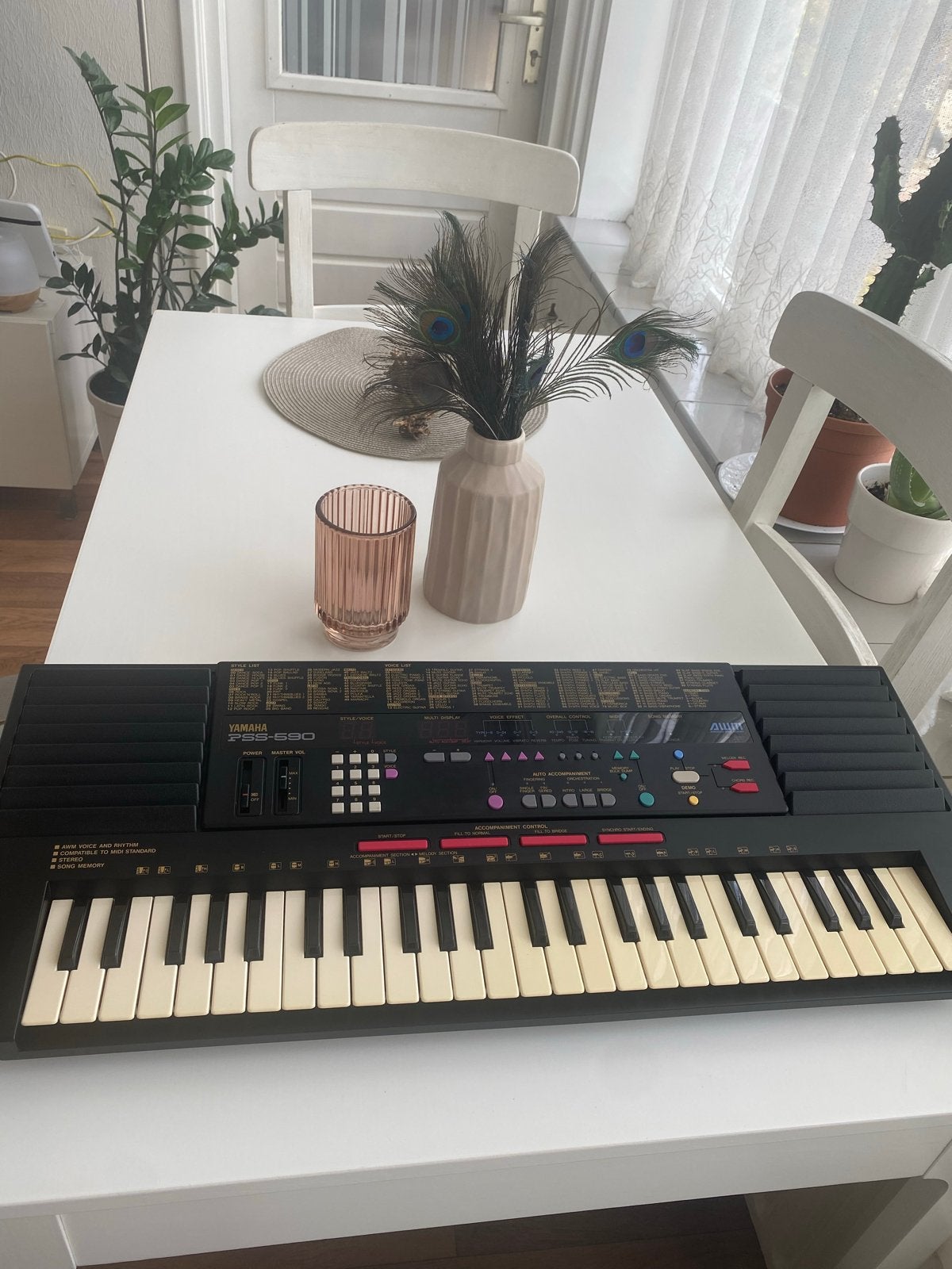 Yamaha PSS-590 Keyboard - Vintage Synthesizer, Ophalen of Verzenden, 61 toetsen, Gebruikt, Midi-aansluiting