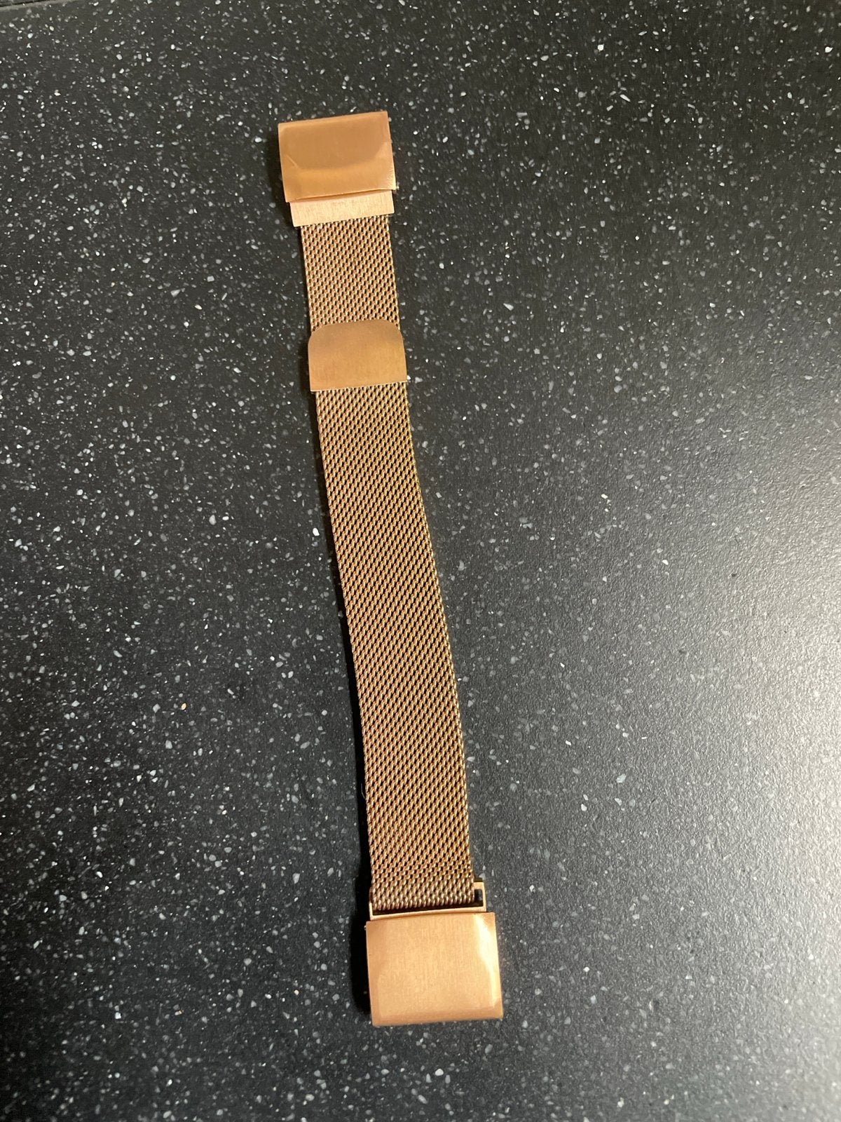 Garmin Roségouden Milanese horlogebandje - 20mm, Ophalen of Verzenden, Zo goed als nieuw, Zwart, Android
