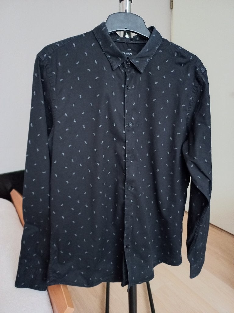 Heren overhemd, Zwart, Ophalen of Verzenden, Halswijdte 41/42 (L), Pull & bear