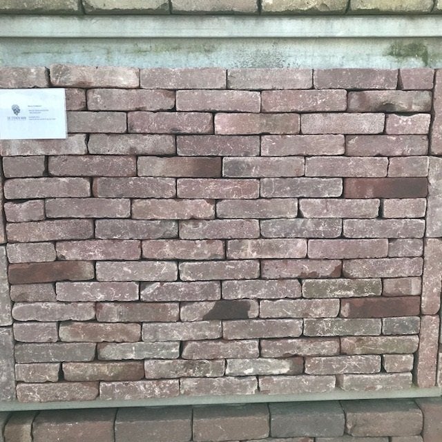 mooie oud hard gebakken waaltjes ofwel 5-duimers op pallet, Tuin en Terras, Gebruikt, Keramiek, Klinkers, Ophalen of Verzenden