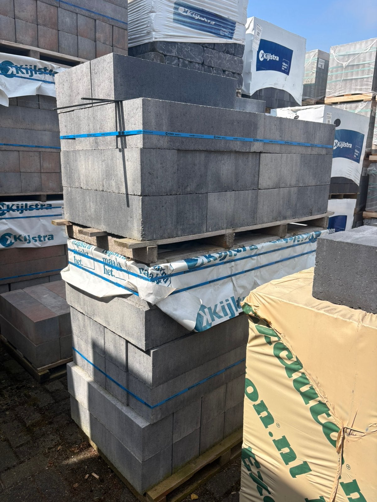 Stapelblokken 15x15x60cm Grijs/Zwart, Tuin en Terras, Ophalen, Nieuw, Minder dan 100 cm, Minder dan 25 cm