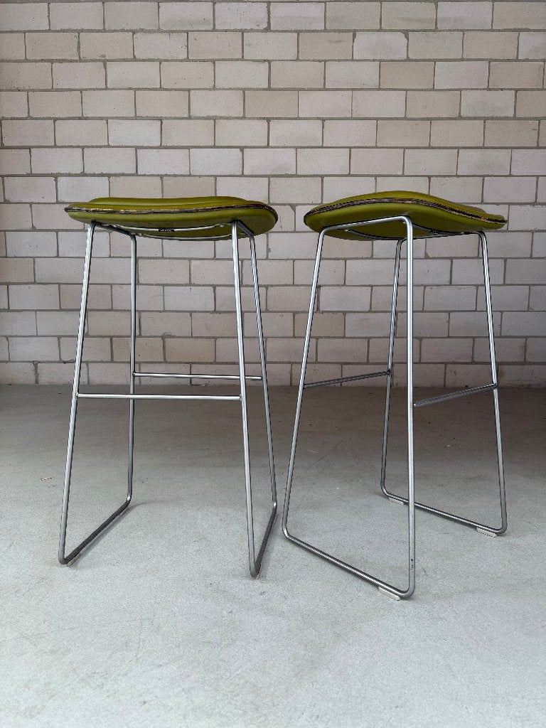 Cappellini Hi Pad barkruk by Jasper Morrison (voorraad: 2), Ophalen, Gebruikt, 60 tot 90 cm, Leer
