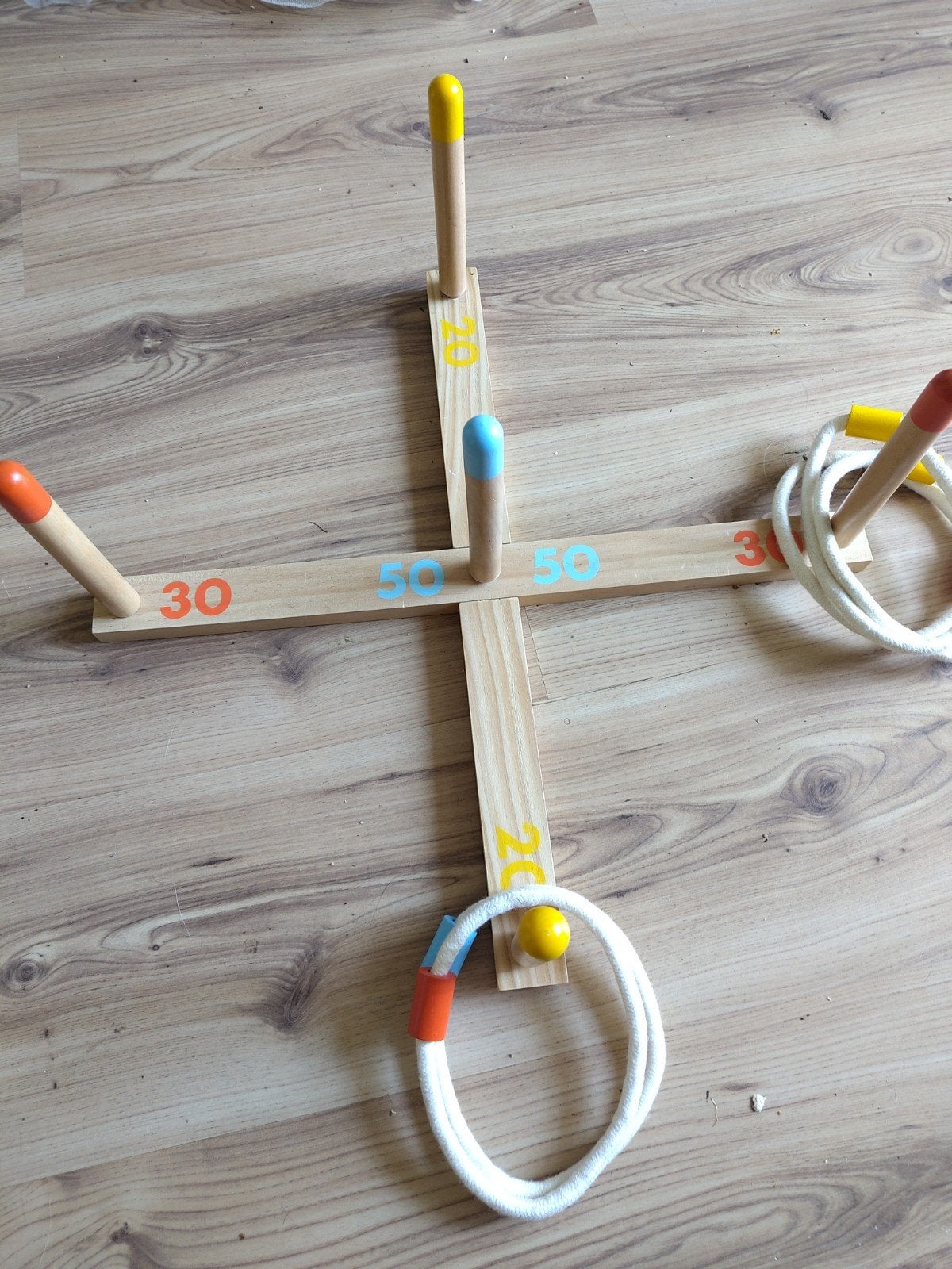 Ringgooien ring gooi spel hout, Ophalen, Zo goed als nieuw