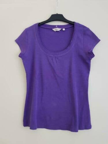 T-shirt voor dames -- valt als maat S / M -- Miss Etam, Paars, Ophalen of Verzenden, Zo goed als nieuw, Korte mouw
