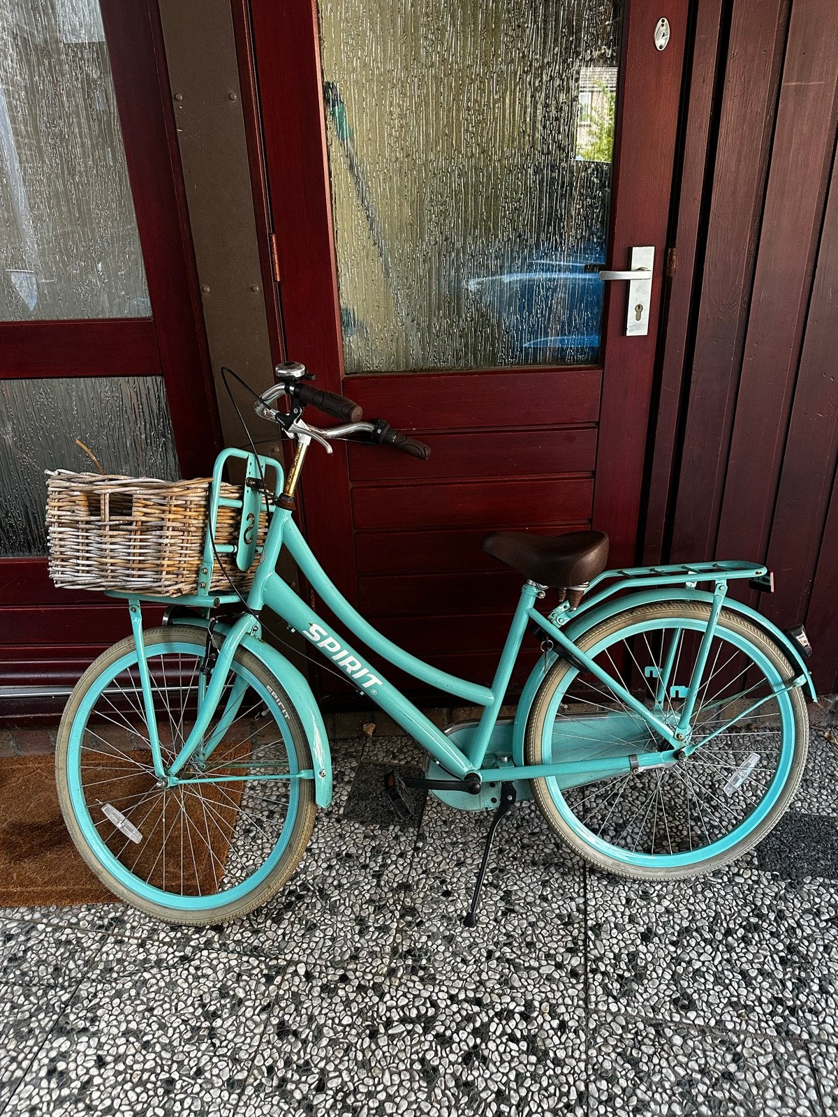 Spirit meisjesfiets 24 inch met mandje en versnellingen, Velgrem, Ophalen of Verzenden, Handrem, Gebruikt