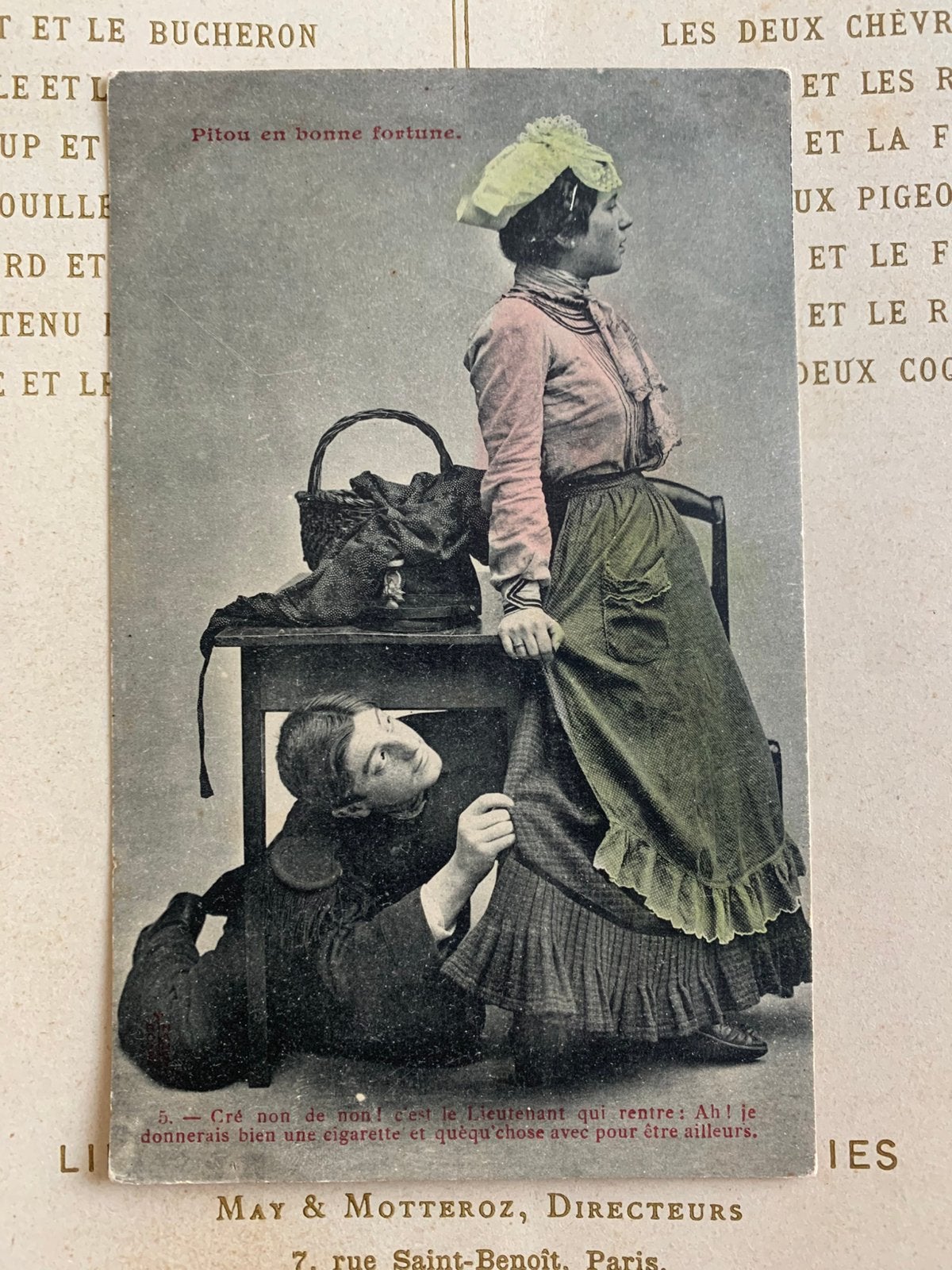 Pitou en bonne fortune - militair (RR), Verzamelen, Ansichtkaarten | Themakaarten, Ophalen of Verzenden, Voor 1920, Ongelopen