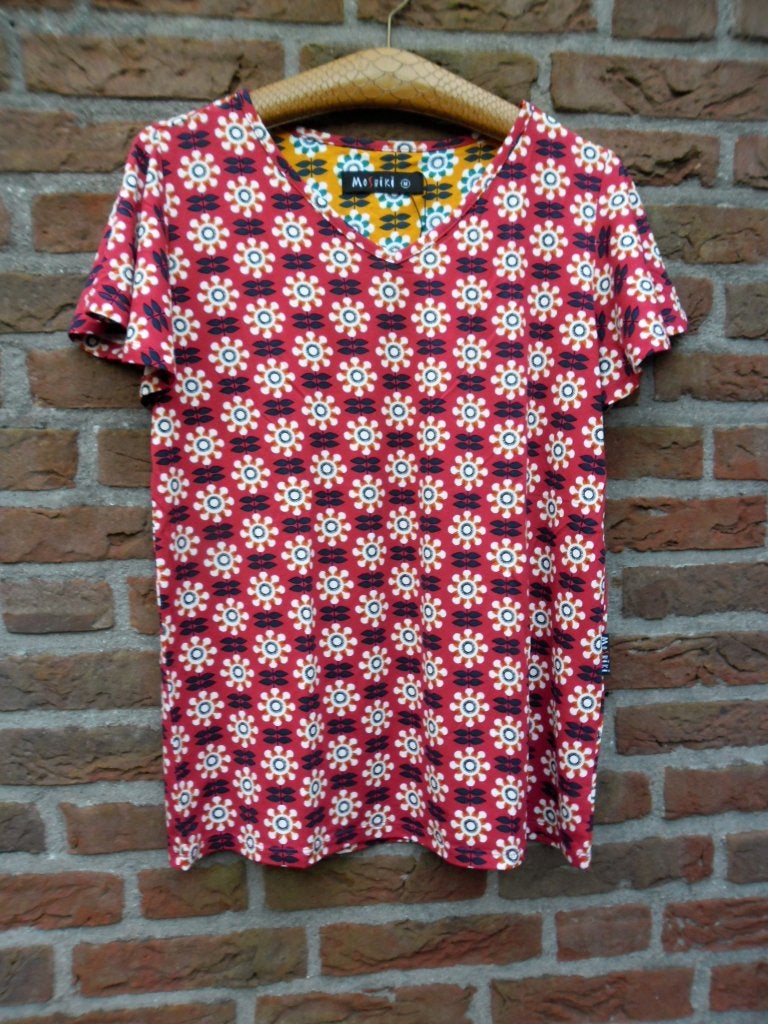 Moshiki nieuw gaaf shirt mooie print en kleuren maat M, Maat 38/40 (M), Meerkleurig, Ophalen of Verzenden, Korte mouw