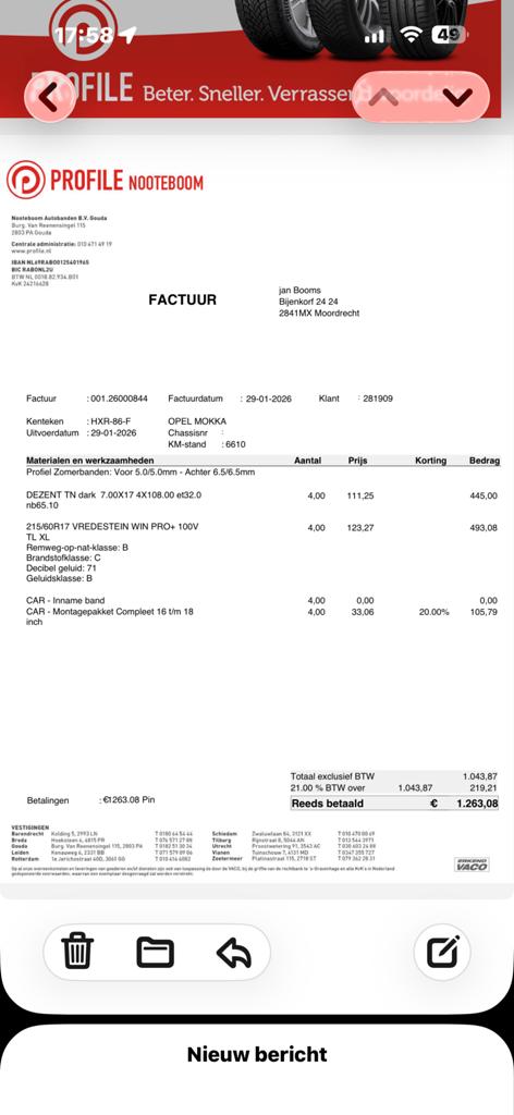 Z.g.a.n. Winterbanden met Velgen voor Opel Mokka, Eén persoon, Cadeaubon