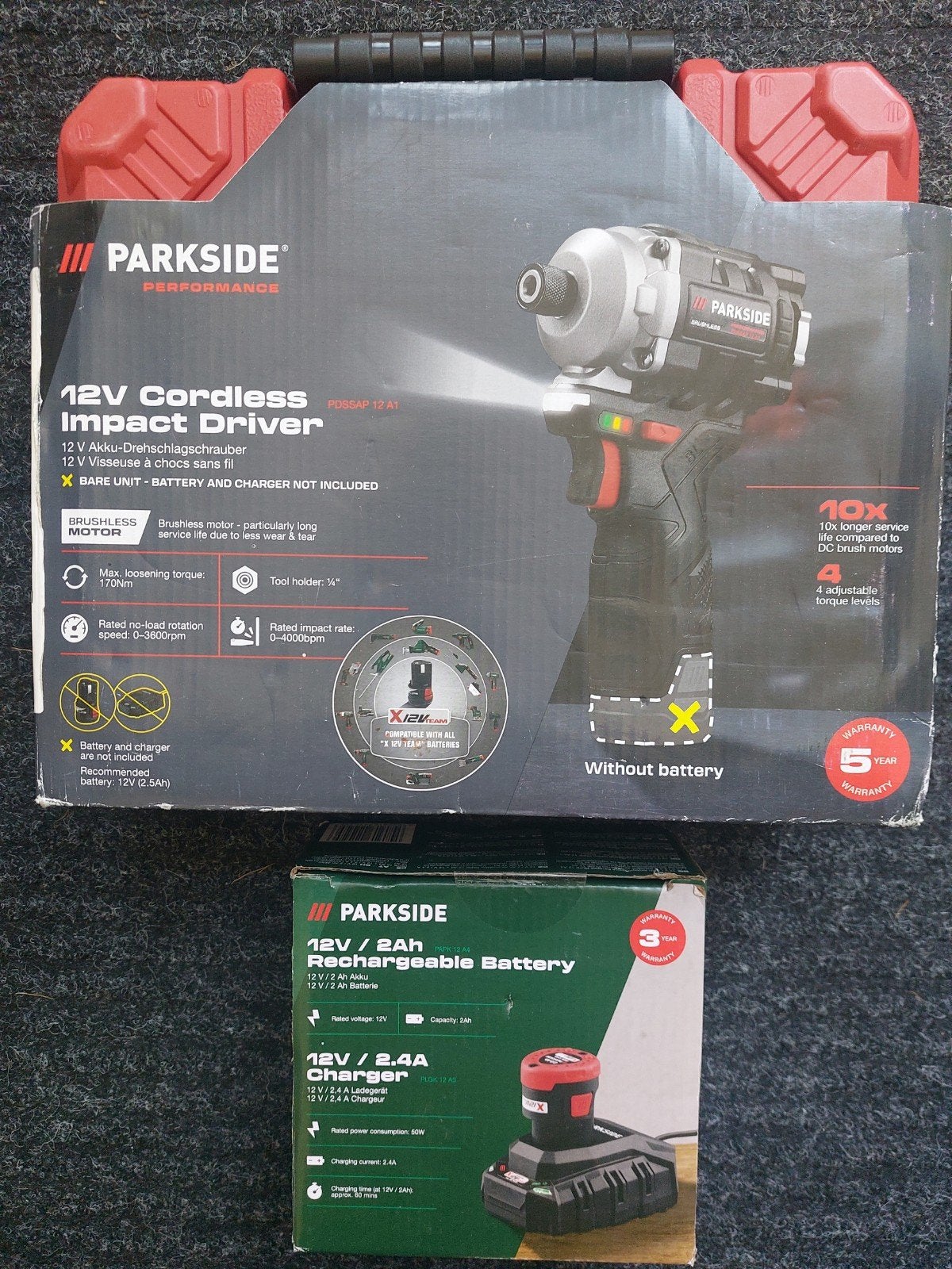Parkside Performance 12v accu slagschroevendraaier, Ophalen, Nieuw, Boor- en Schroefmachine, Variabele snelheid