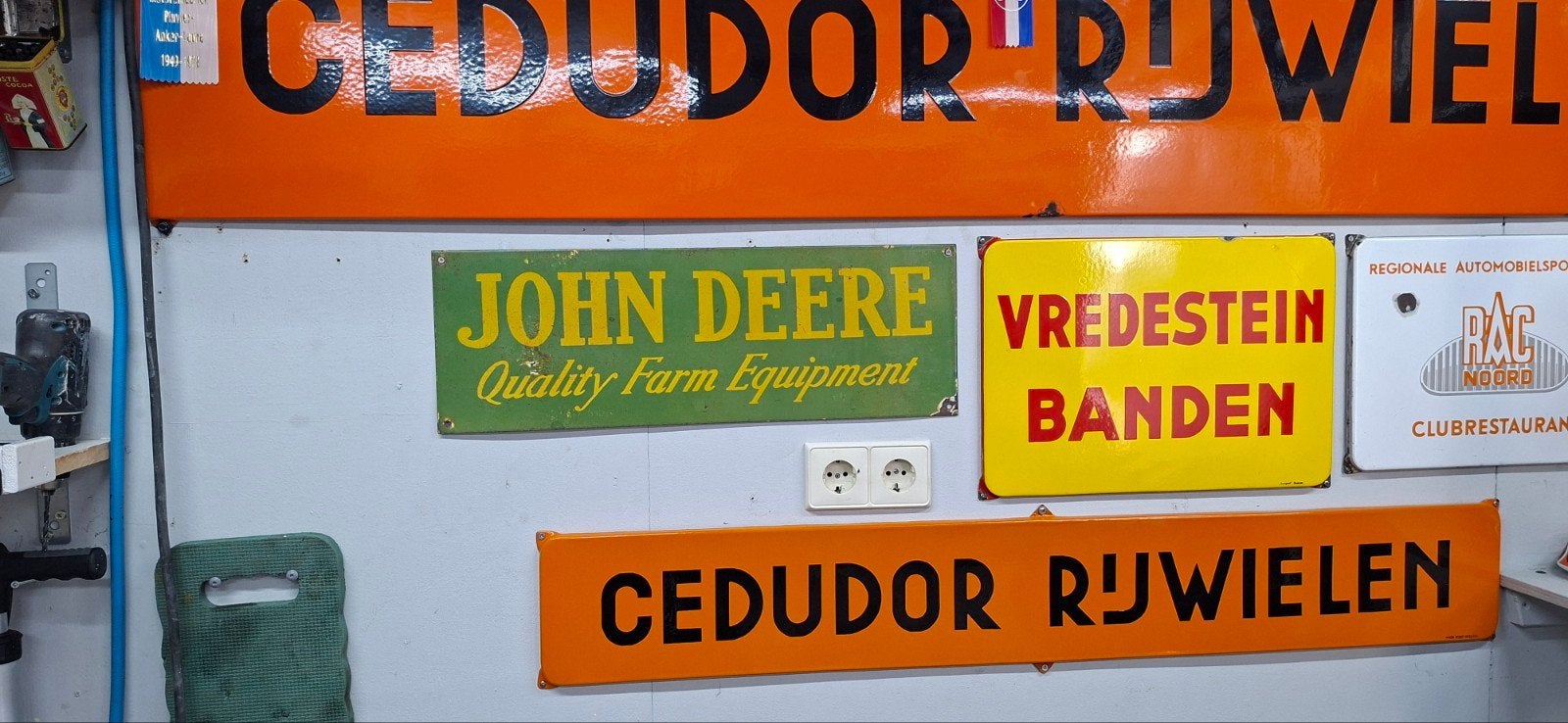 Emaille John Deere reclame bord, Verzamelen, Ophalen of Verzenden, Zo goed als nieuw, Reclamebord