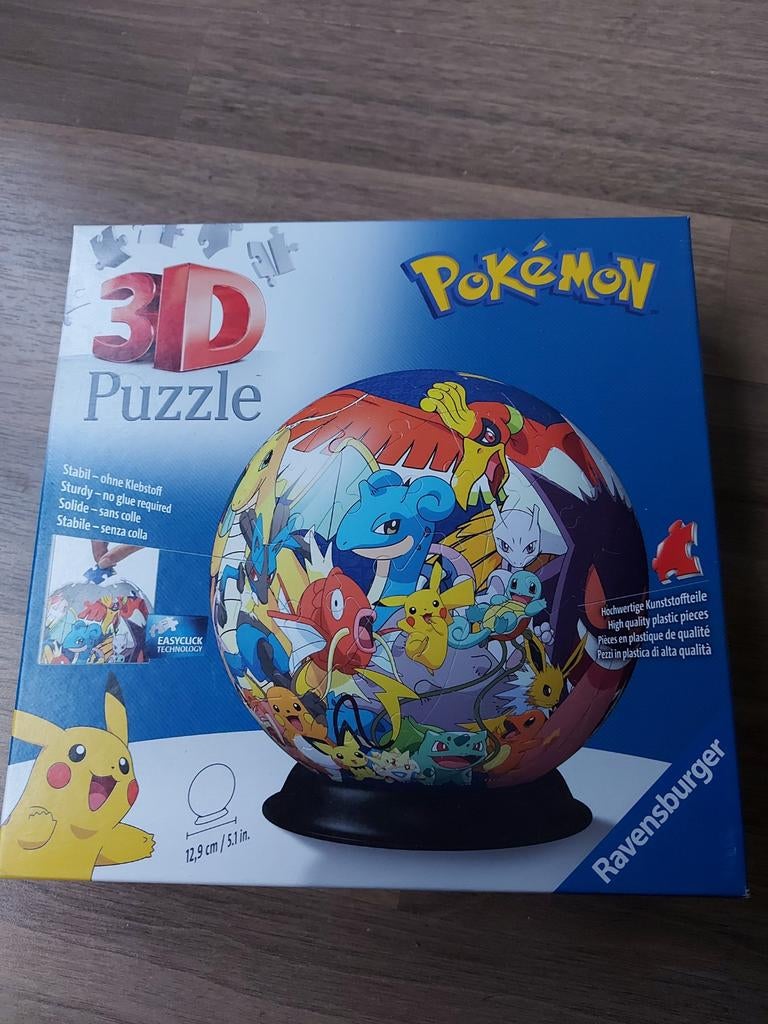 Pokémon Puzzel 3D Bal, Ophalen of Verzenden, Meer dan 50 stukjes, Zo goed als nieuw, 6 jaar of ouder