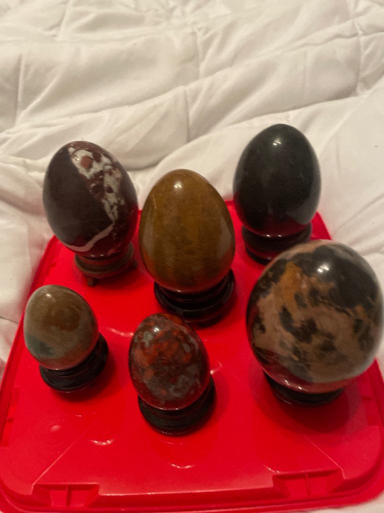 Te koop 6 marmeren eieren, Ophalen of Verzenden
