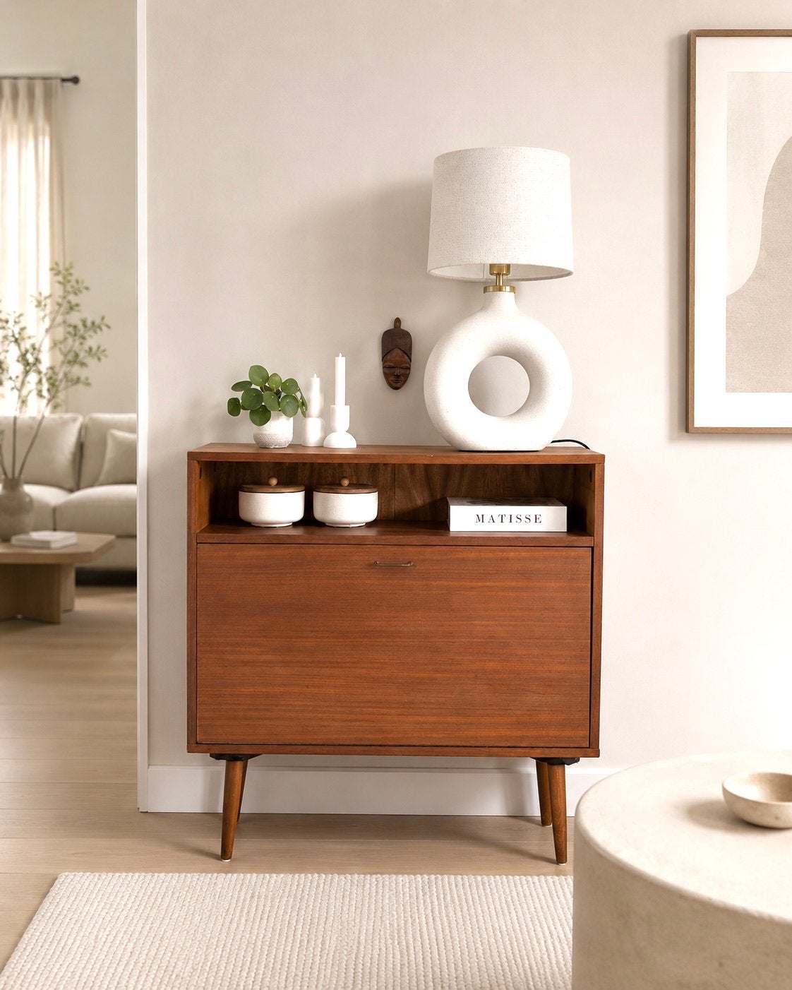 🤎 Vintage dressoir kast klepkast teak jaren ‘60 Deens retro, Huis en Inrichting, Kasten | Dressoirs, Ophalen, 25 tot 50 cm, 50 tot 100 cm