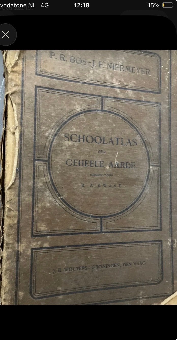 Oude Schoolatlas der Geheele Aarde P.R. Bos-J.F. Niermeyer, Bosatlas, 1800 tot 2000, Wereld, Ophalen