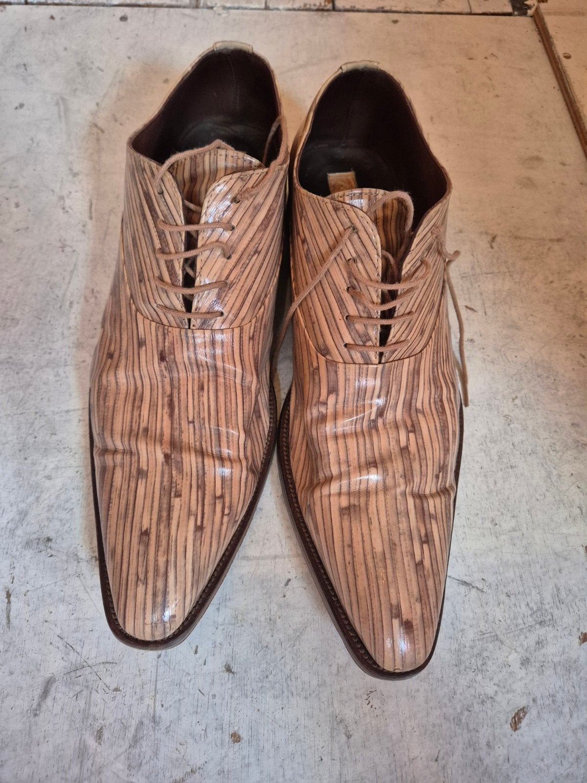 Pepe Milan Schoenen Maat 46 Houtlook, Ophalen, Bruin, Pepe Milan, Gedragen