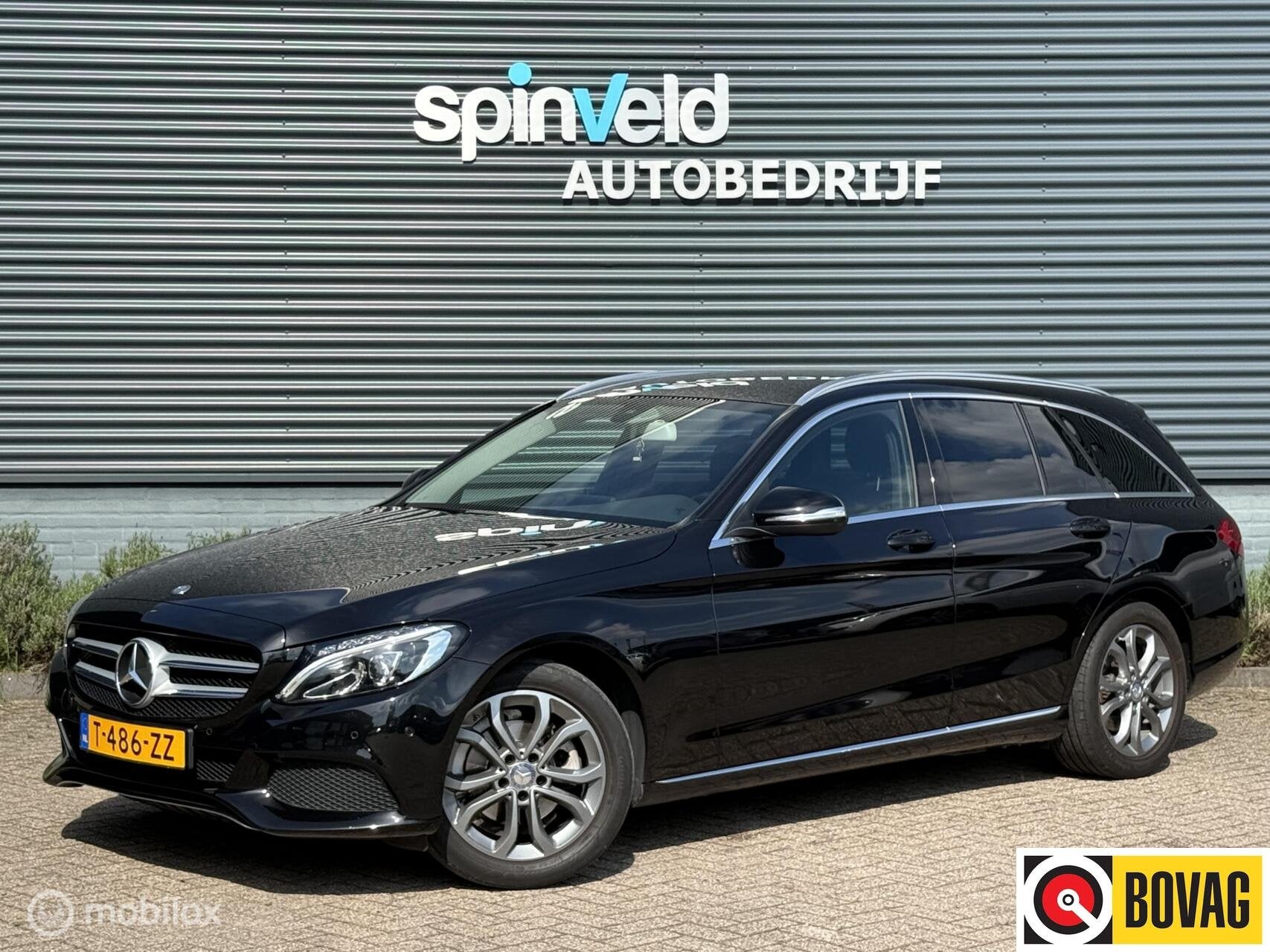 Mercedes C-klasse Estate 180 Prestige - Aut - Trekhaak - Mem, Automaat, Achterwielaandrijving, Euro 6, Zwart
