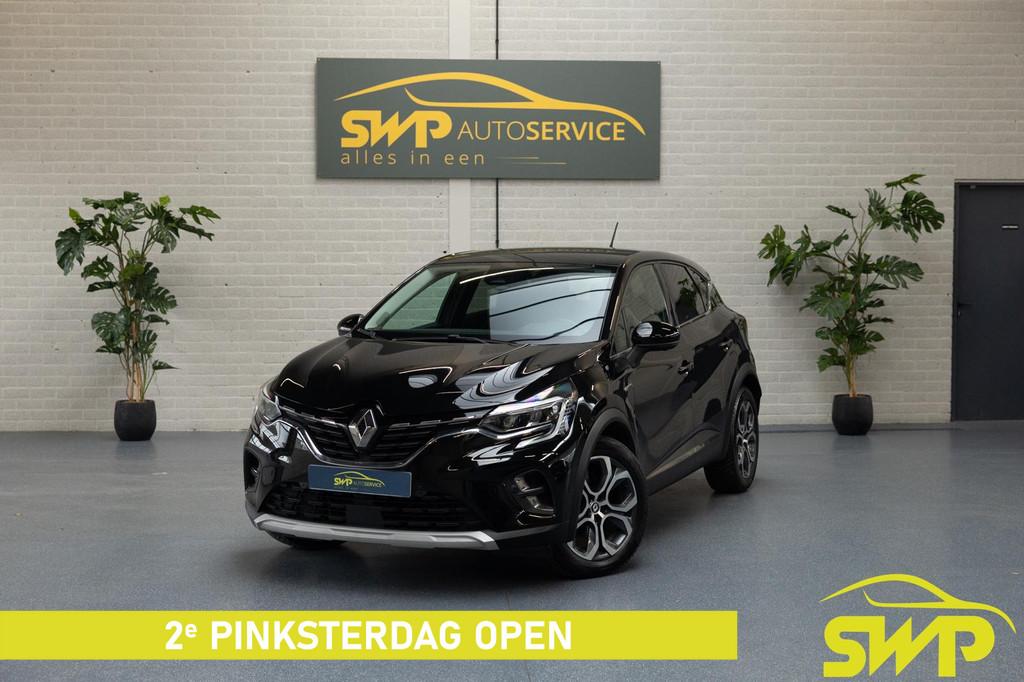 Renault Captur 1.6 E-Tech Plug-in Hybrid 160 Intens | Navi |, Gebruikt, 4 cilinders, Leder en Stof, Zwart