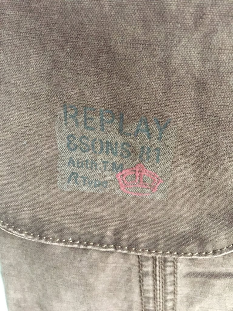 Replay bruine worker broek maat 36 kids 164 (3B1)(j), Tweedehands verkoop, Gebruikt, Ophalen of Verzenden, Geen@idee.nl