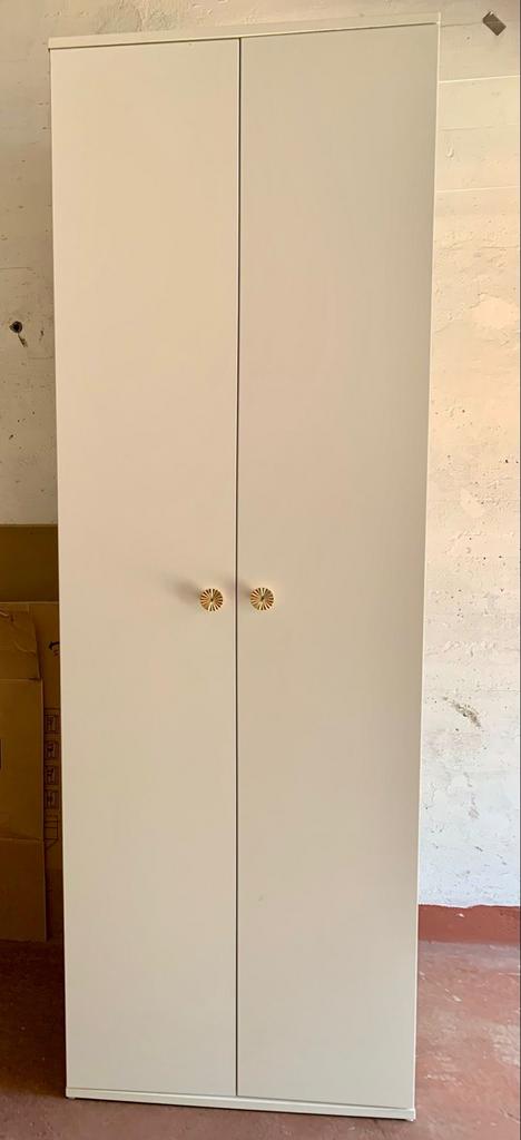 Witte IKEA kast met hangruimte en planken, Ophalen, Gebruikt, 200 cm of meer, 50 tot 100 cm