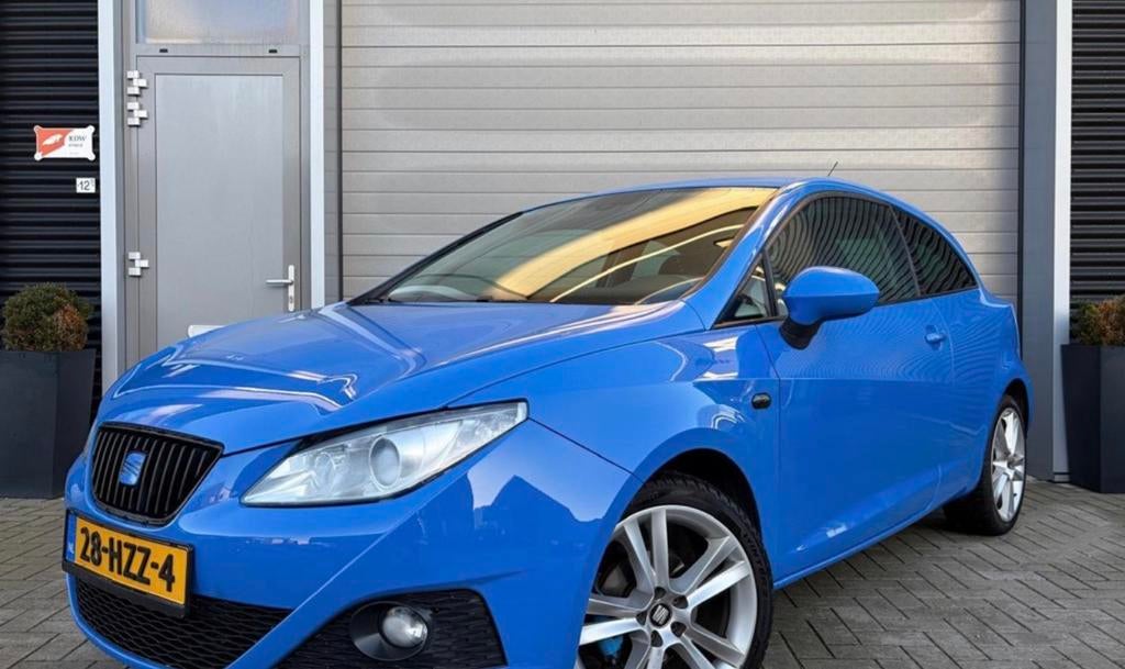Seat Ibiza 1.6 77KW 3DRS 2009 Blauw, Auto's, Voorwielaandrijving, 15 km/l, 40 €/maand, Ibiza