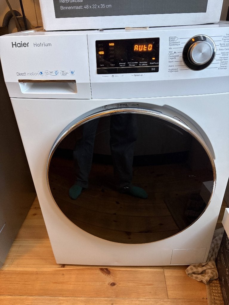 Haier wasmachine 8 kg, 1400 toeren, 5 jaar oud, Ophalen, Gebruikt, Energieklasse A of zuiniger, Voorlader