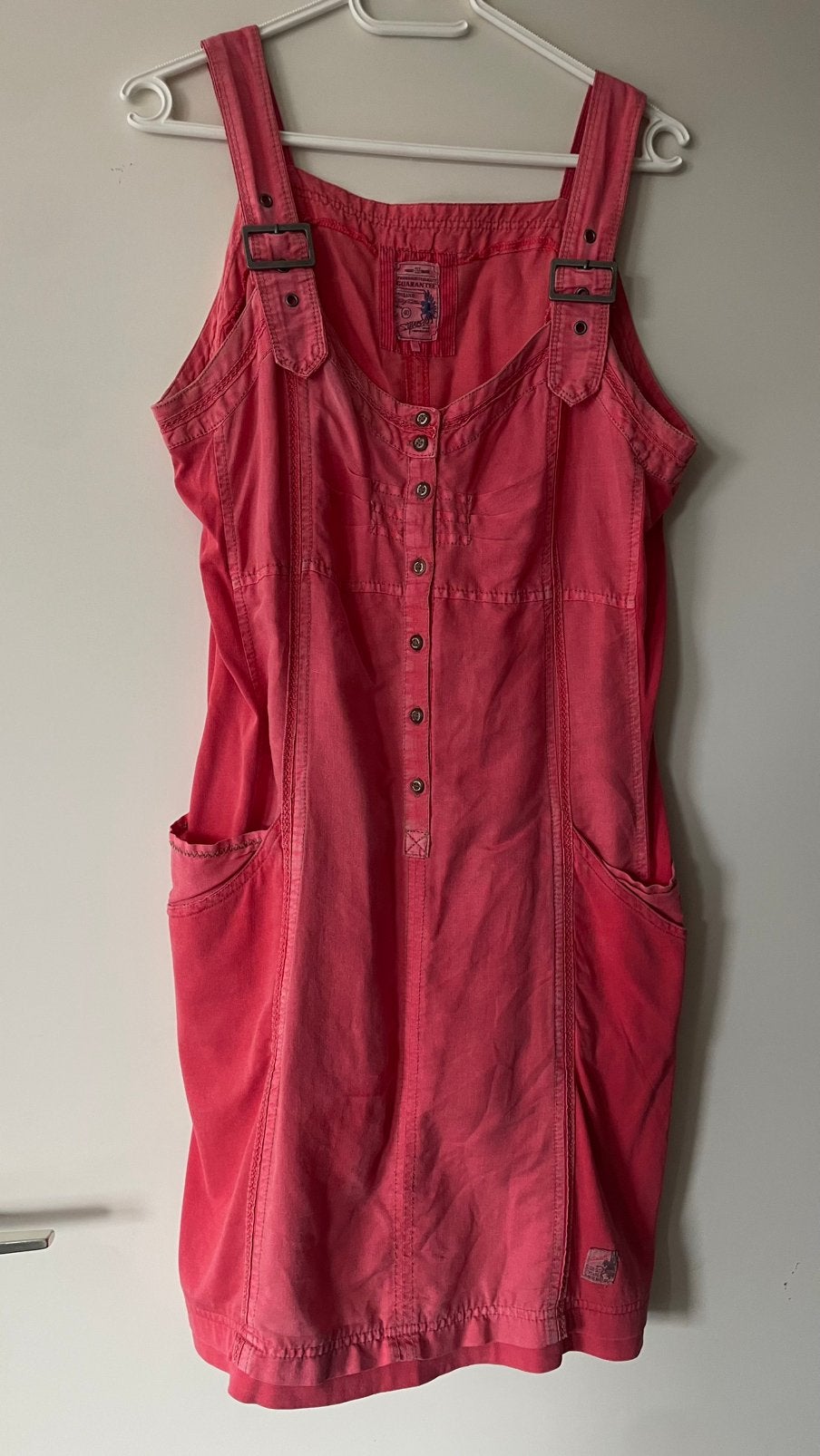 Vintage linnen/ katoenen zomer jurk M. 38/40, Maat 38/40 (M), Ophalen of Verzenden, Knielengte, Gedragen