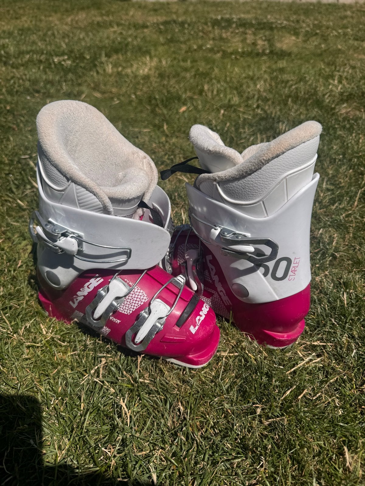 Lange Starlet 60 skischoenen - Roze/Wit - Maat 19.5, Overige merken, Gebruikt, Verzenden, Schoenen