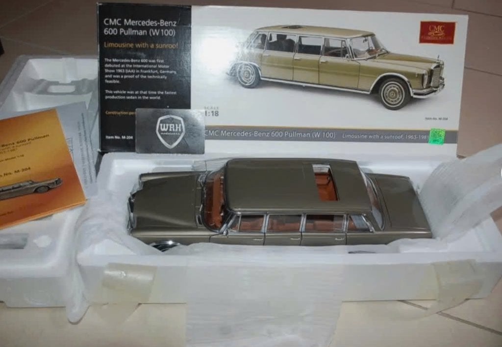 1:18 Mercedes 600 Pullman W100 gold CMC M-204 TOP WRH, Hobby en Vrije tijd, Modelauto's | 1:18, Zo goed als nieuw, Auto, Overige merken