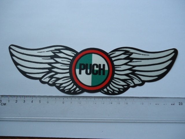 sticker oud PUCH Vleugel wings retro brommer bromfiets, Verzenden, Zo goed als nieuw, Bedrijf of Vereniging