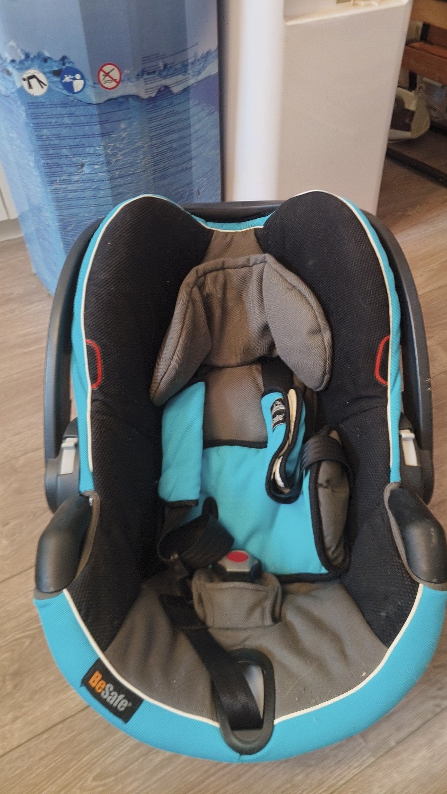 BeSafe iZi Go autostoel - Turquoise/Grijs (0-13 kg), Zijbescherming, 0 t/m 13 kg, Ophalen, Overige merken