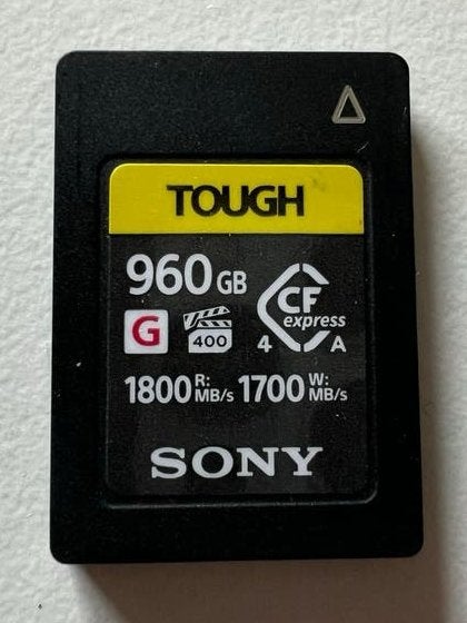 Sony CFexpress Type A TOUGH 960GB 4,5jaar garantie 1800/1700, CFexpress Type B, 1 TB of meer, Ophalen of Verzenden, Fotocamera