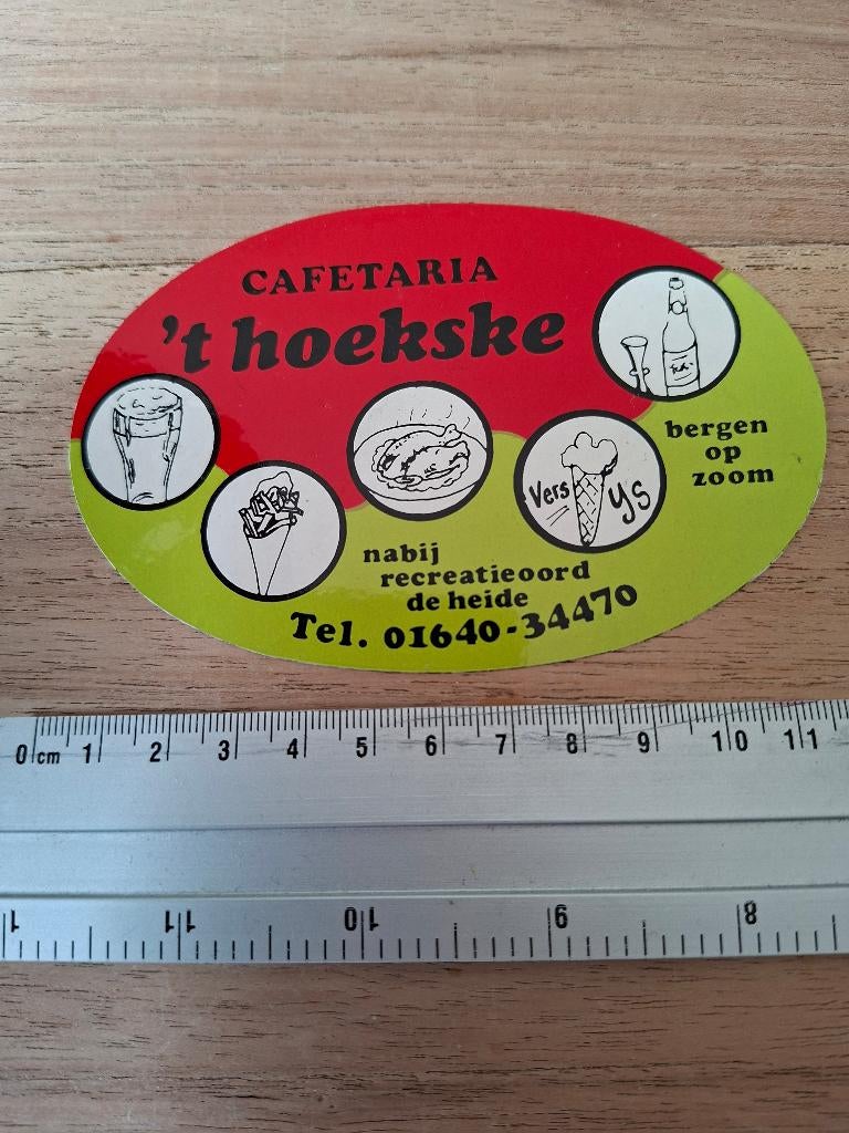 Sticker Bergen op Zoom cafetaria, Ophalen of Verzenden, Zo goed als nieuw, Overige typen