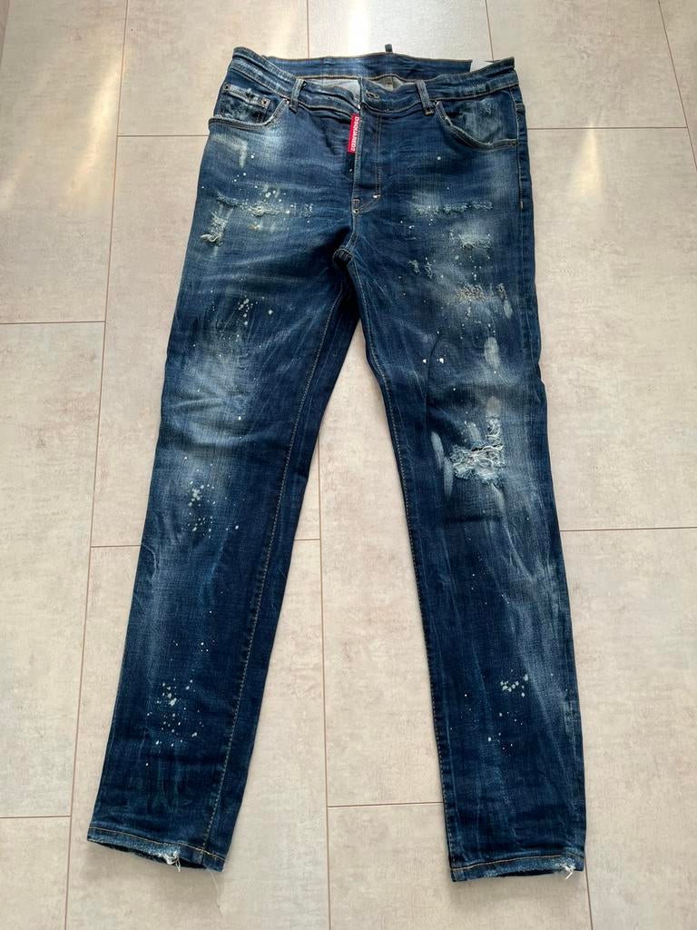 Dsquared2 Icon Ibrahimovic broek maat 54 (38), Ophalen of Verzenden, Zo goed als nieuw, Blauw, W36 - W38 (confectie 52/54)