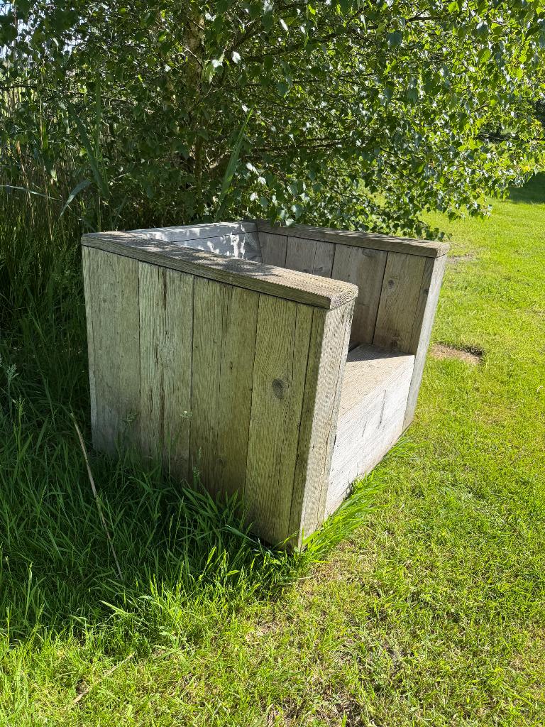 Steigerhouten stoel, Ophalen, Gebruikt, Hout