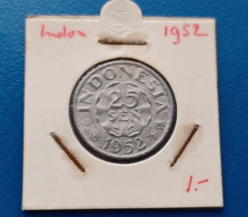 Indonesië 25 sen - 1952, Postzegels en Munten, Munten | Azië, Verzenden, Zuidoost-Azië, Losse munt