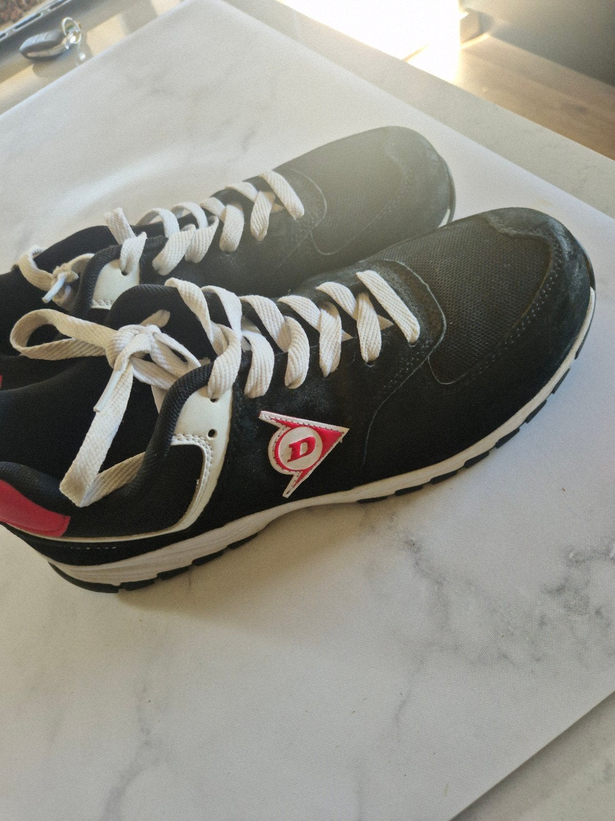 Dunlop werkschoenen met stalen neus - Maat 44, Zwart, Ophalen of Verzenden, Zo goed als nieuw, Werkschoenen