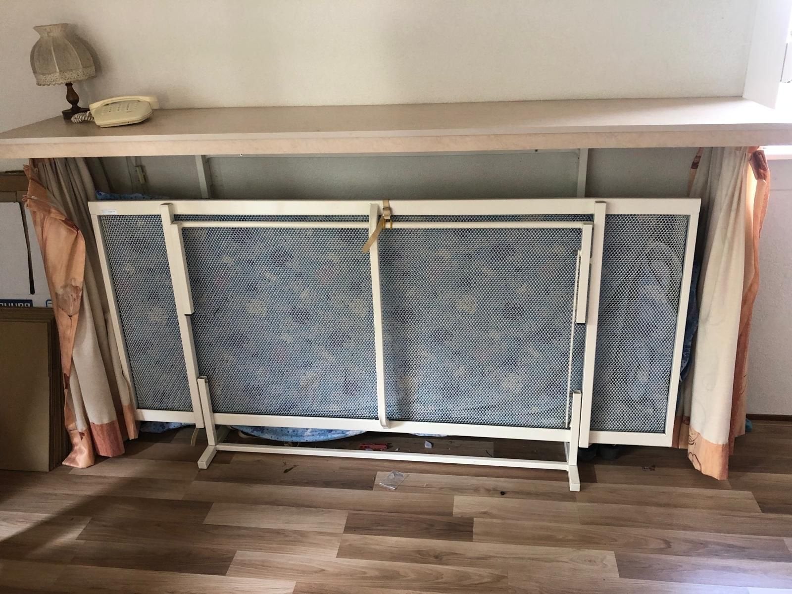 Opklapbed / Logeerbed - Wit metaal, 200x80 cm, Huis en Inrichting, Slaapkamer | Bedden, Gebruikt, Eenpersoons, Wit, Ophalen of Verzenden