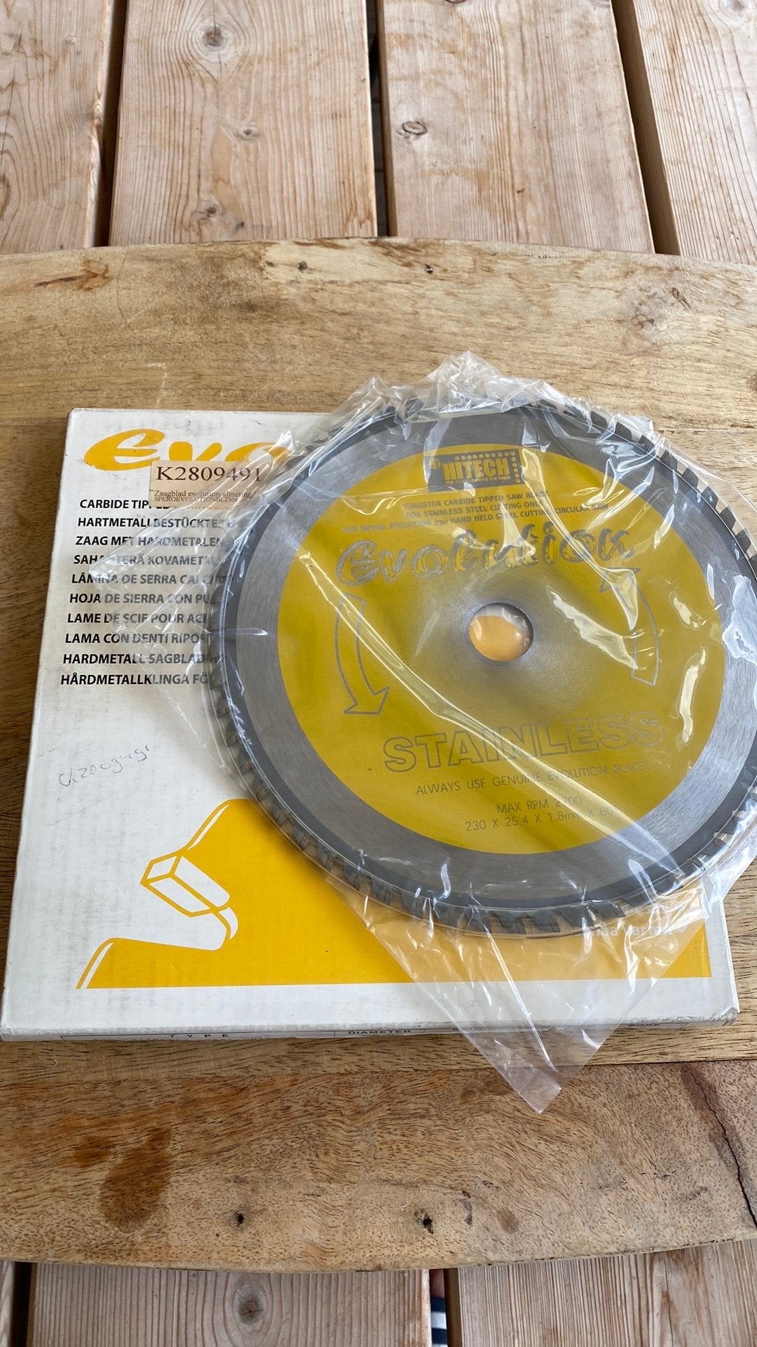 Hitech evolution zaagblad voor RVS 230mm, Hitech, Nieuw, Ophalen of Verzenden, Beek
