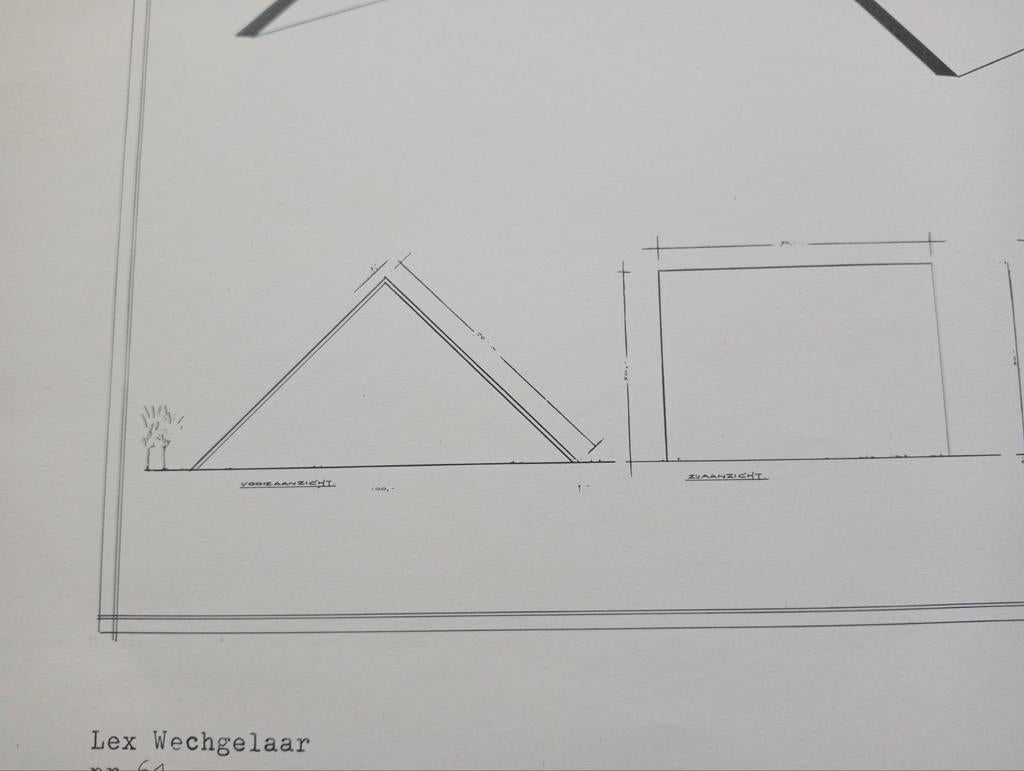Lex Wechelaar print Project Pyramide, Antiek en Kunst, Ophalen of Verzenden