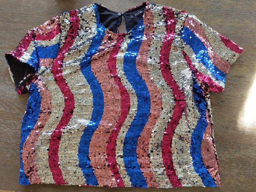 Glitter top maat 38 M leuk voor K3, Ophalen of Verzenden, Zo goed als nieuw