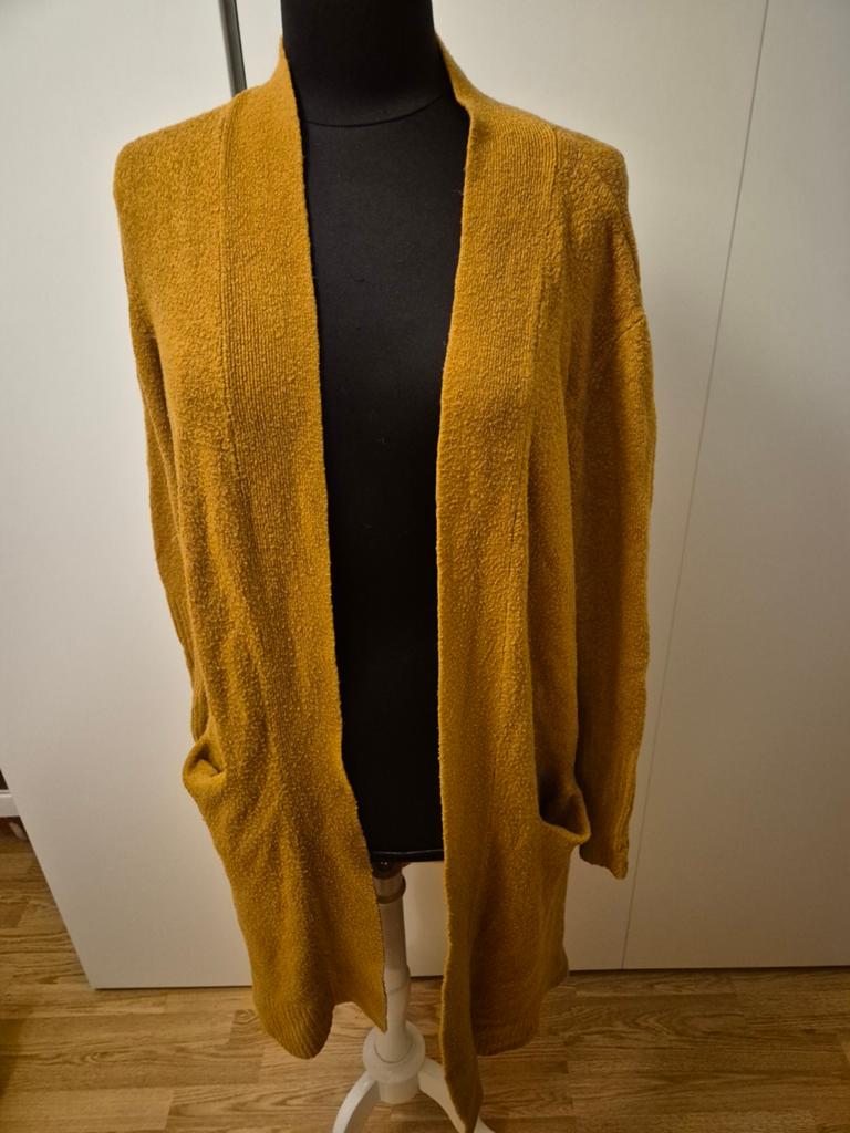 Lang okergeel Hema vest met zakken – Maat L, Hema, Ophalen of Verzenden, Maat 42/44 (L), Geel