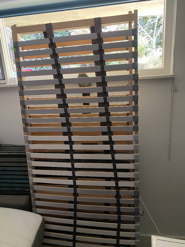 IKEA lattenbodem 80x200 (2x) Slatted bed base, Ophalen, 70 cm of minder, Tweepersoons, Zo goed als nieuw