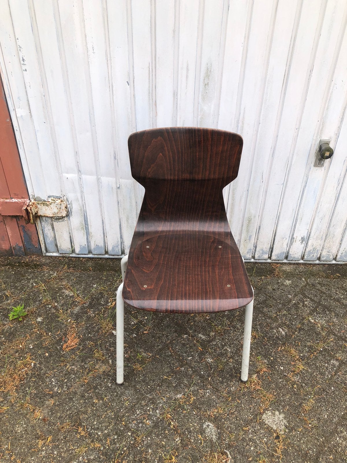 Eromes schoolstoel - Vintage design, Ophalen, Gebruikt, Bruin, Retro vintage dutch design