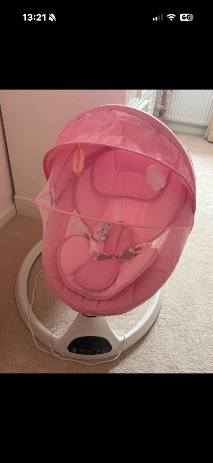 Roze Wipstoel met Bluetooth en Verstelbare Functies, Wipstoel, Ophalen, Overige merken, Met gordel(s) of riempje(s)