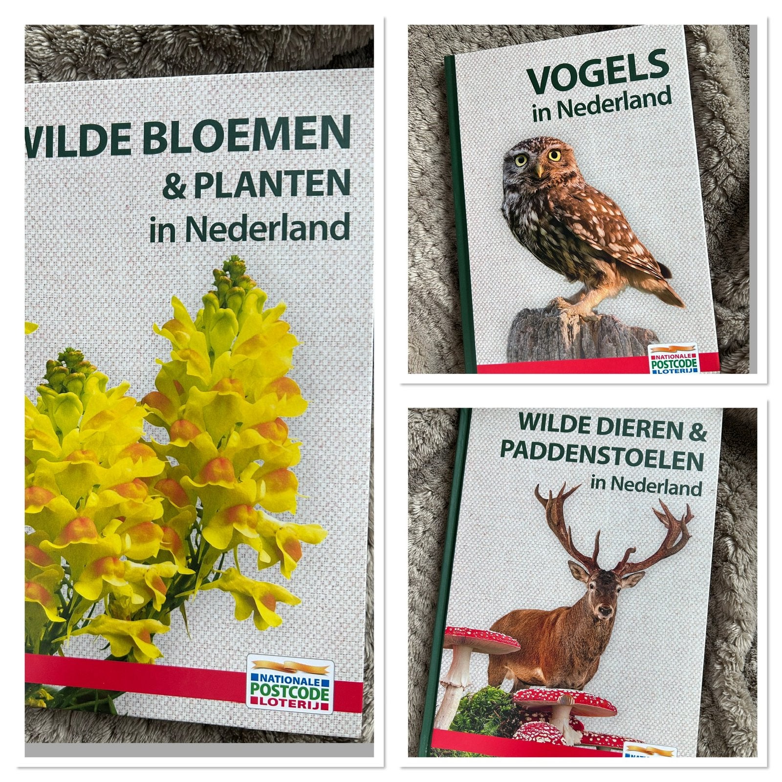 Postcodeloterij natuurboeken 3 stuks NIEUW met toebehoren, Boeken, Ophalen of Verzenden, Nieuw