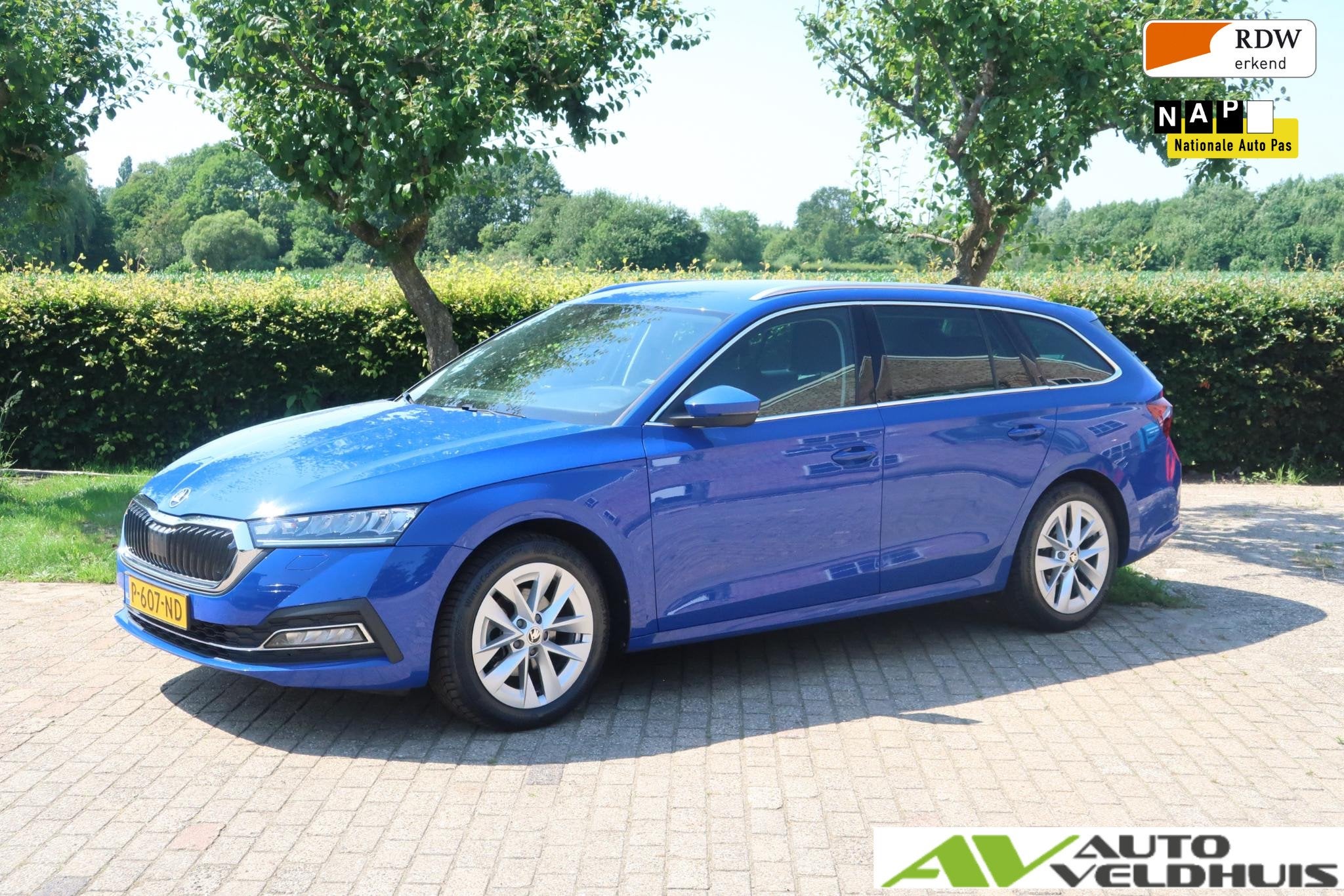 Skoda Octavia Combi 1.0 TSI Business Edition Plus, Stof, Gebruikt, Met garantie (alle), Blauw
