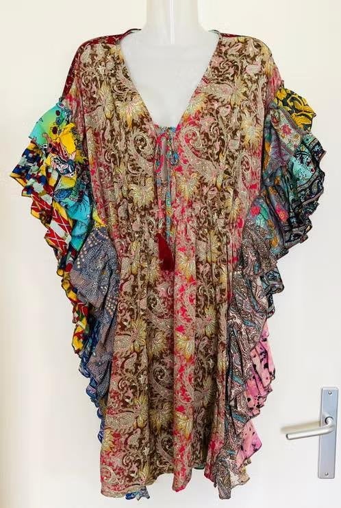 Ibiza look tuniek maat 46[v], Ophalen of Verzenden, Zo goed als nieuw, Maat 46/48 (XL) of groter, Overige kleuren