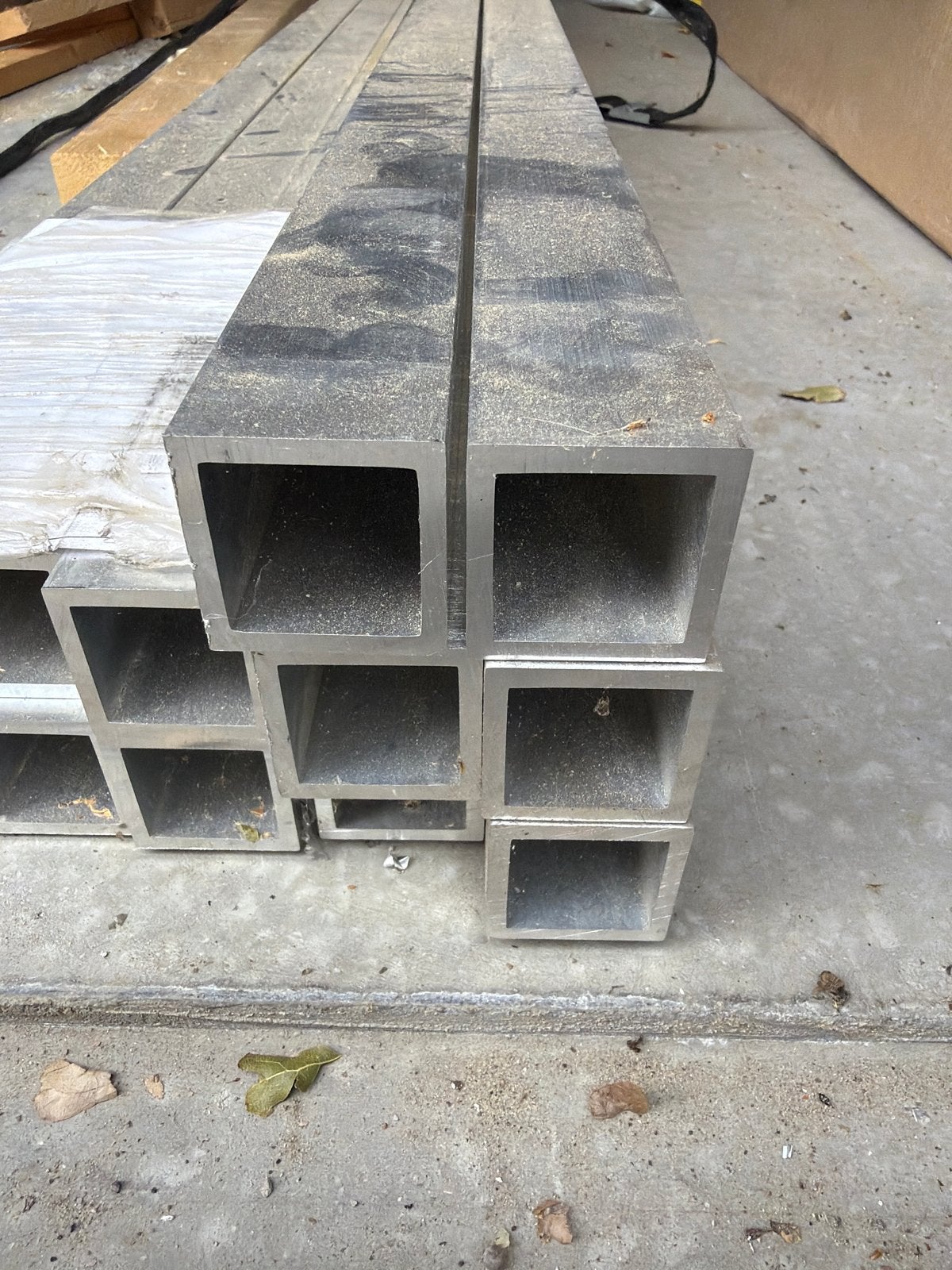 Aluminium kokers -  40x40 wandikte 5mm lengte 3500, Ophalen, Gebruikt, Aluminium